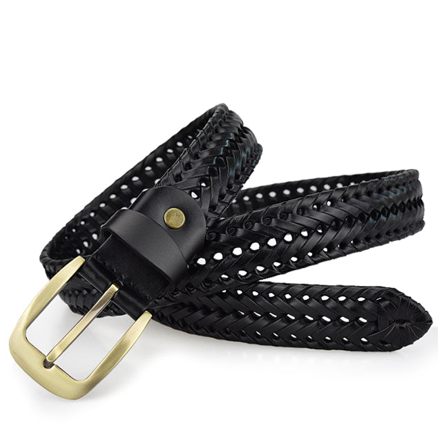 Ceinture Tressée en Cuir