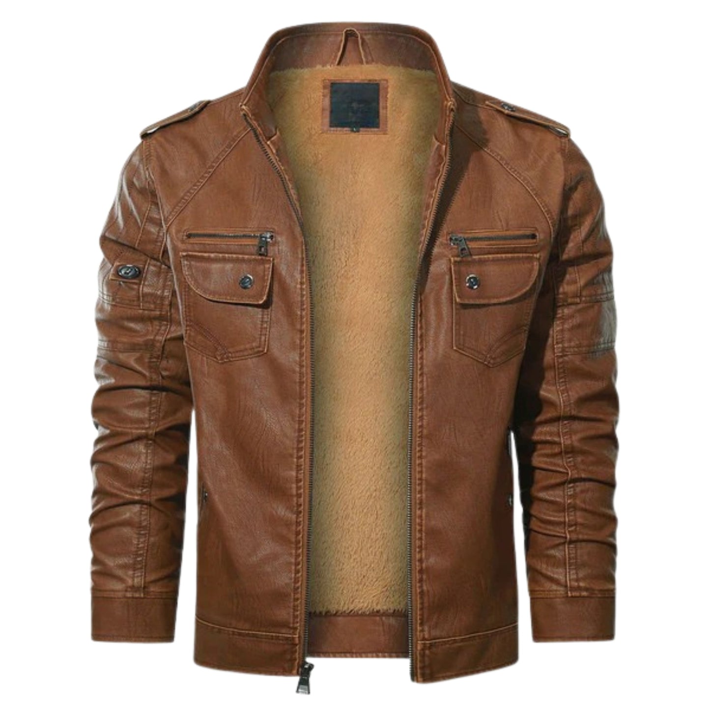 Veste de Motard en Fleece