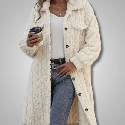 Chloé | Manteau en Peluche avec Col en Fourrure