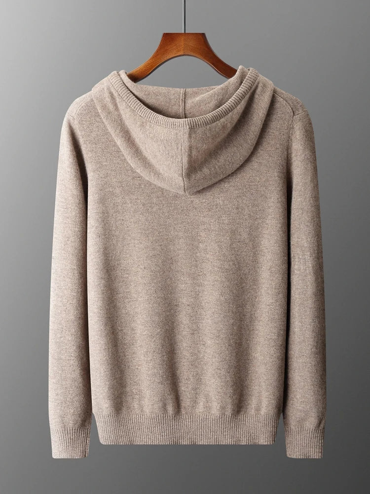 Haut à capuche en laine mérinos Sirlus