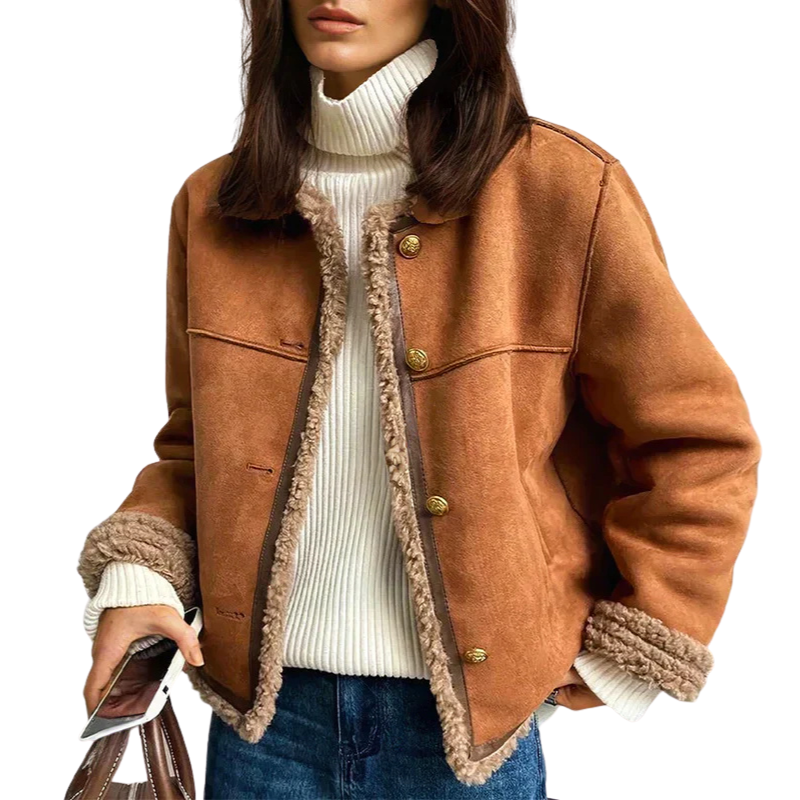 Charlene | Veste en shearling boutonnée