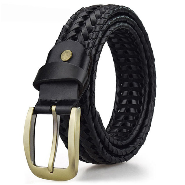 Ceinture Tressée en Cuir