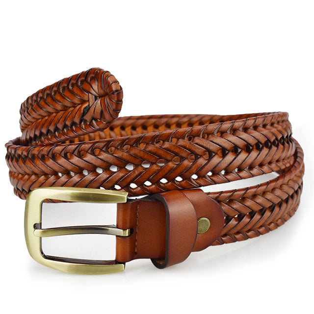 Ceinture en Cuir Tressé