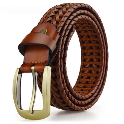 Ceinture en Cuir Tressé
