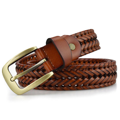Ceinture en Cuir Tressé
