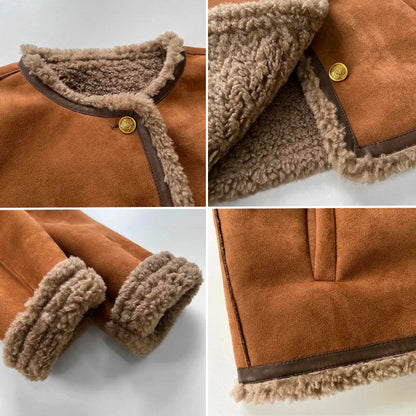 Charlene | Veste en shearling boutonnée